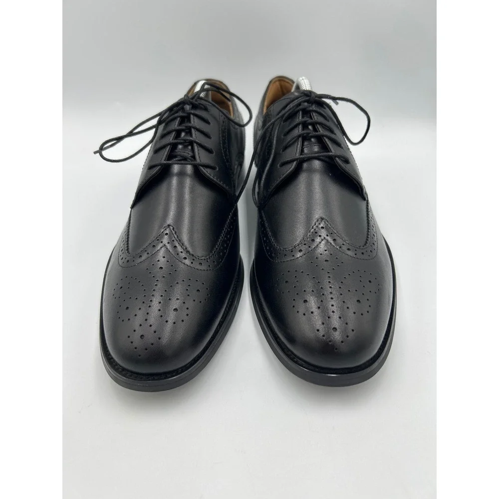 Florsheim Montinaro Black Leather Wingtip Oxford Dress Shoes Mens Size 9.5M